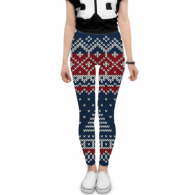 leggings с принтом Новогодняя ёлка в Курске, 80% полиэстер, 20% эластан | Эластичный пояс, зауженные к низу, низкая посадка | 