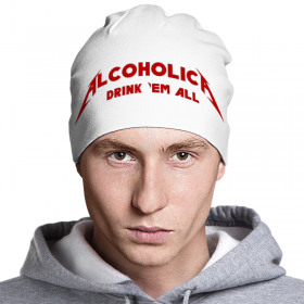 beanie с принтом Alcoholica в Курске,  |  | 