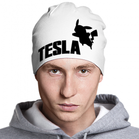 beanie с принтом Tesla в Курске,  |  | 