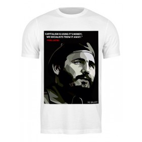 Мужская футболка с принтом Фидель Кастро в Курске,  |  | 