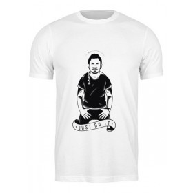 Мужская футболка с принтом Шайа Лабаф (Just do it) в Курске,  |  | Тематика изображения на принте: 
