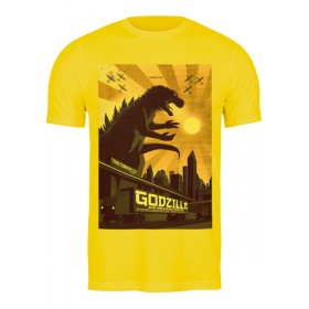 Мужская футболка с принтом Godzilla yellow в Курске,  |  | 