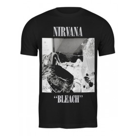 Мужская футболка с принтом Nirvana Bleach album t-shirt в Курске,  |  | Тематика изображения на принте: 