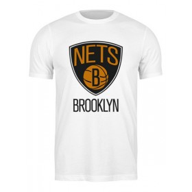 Мужская футболка с принтом Brooklyn Nets в Курске,  |  | 