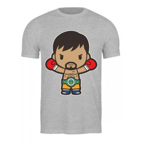 Мужская футболка с принтом Мэнни Пакьяо (Pacman) в Курске,  |  | Тематика изображения на принте: 