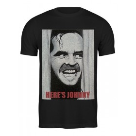 Мужская футболка с принтом HERES JOHNNY в Курске,  |  | Тематика изображения на принте: 