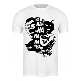 Мужская футболка с принтом Джокер и Харли Квинн (Бэтмен) в Курске,  |  | 