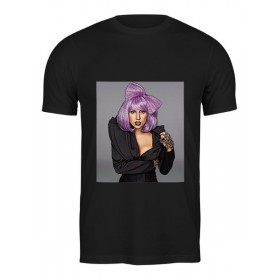 Мужская футболка с принтом Lady Gaga в Курске,  |  | Тематика изображения на принте: 