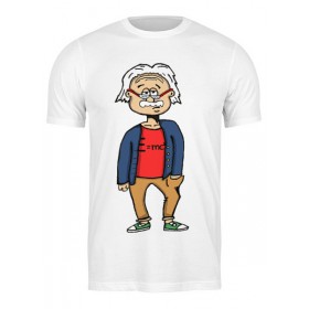 Мужская футболка с принтом Энштейн в Курске,  |  | 