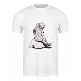 Мужская футболка с принтом одиночество на марсе в Курске,  |  | Тематика изображения на принте: 