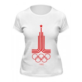 Женская футболка с принтом Олимпиада 80 в Курске,  |  | Тематика изображения на принте: 