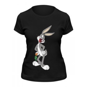 Женская футболка с принтом Багз Банни (Bugs Bunny, Кролик Багз) в Курске,  |  | 