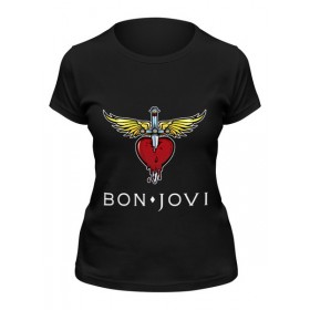Женская футболка с принтом Bon Jovi в Курске,  |  | 
