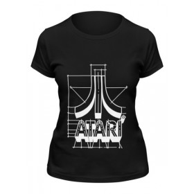 Женская футболка с принтом Логотип АТАРИ - ATARI logo в Курске,  |  | 