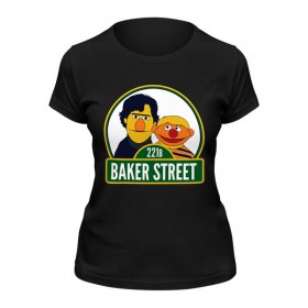 Женская футболка с принтом Шерлок (Улица Сезам) в Курске,  |  | 