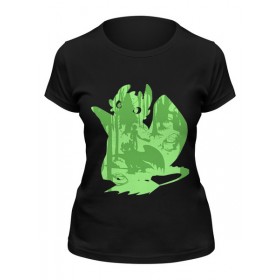 Женская футболка с принтом Как приручить Дракона в Курске,  |  | 