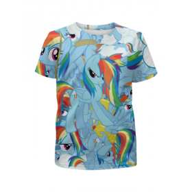 full_print_girl_tee с принтом My Little Pony в Курске,  |  | Тематика изображения на принте: 