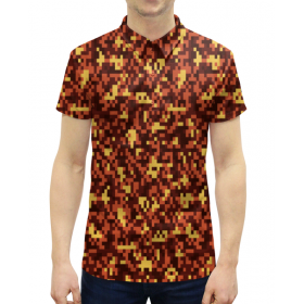 full_print_man_polo с принтом коричневый камуфляж в Курске,  |  | 