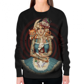 full_print_woman_sweatshirt с принтом Алиса в стране чудес в Курске,  |  | 