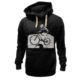 hoodie с принтом девушка на велосипеде в Курске,  |  | Тематика изображения на принте: 
