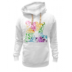 hoodie с принтом Радужный леопард в Курске,  |  | Тематика изображения на принте: 