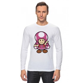 Мужской лонгслив с принтом Toadette (Mario) в Курске, Хлопок |  | 