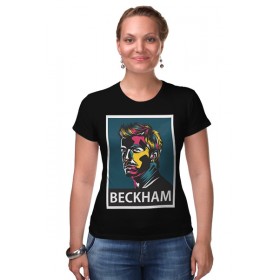 Женская футболка стрэйч с принтом Дэвид Бекхэм в Курске,  |  | 