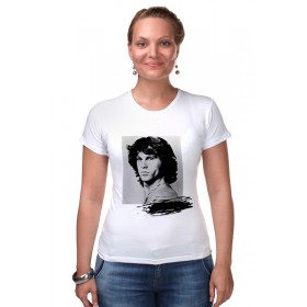 Женская футболка стрэйч с принтом Jim Morrison в Курске,  |  | 