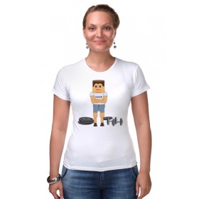 Женская футболка стрэйч с принтом Тренер в Курске,  |  | 