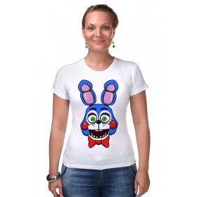 Женская футболка стрэйч с принтом Toy Bonnie (Пять ночей у Фредди) в Курске,  |  | 