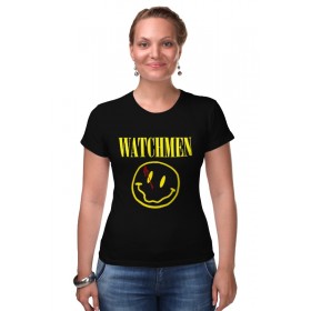 Женская футболка стрэйч с принтом Watchmen x Nirvana в Курске,  |  | 