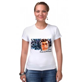 Женская футболка стрэйч с принтом Владимир Высоцкий в Курске,  |  | 