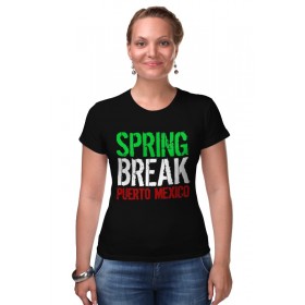 Женская футболка стрэйч с принтом Spring Break (Мачо и Ботан 3) в Курске,  |  | Тематика изображения на принте: 