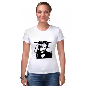 Женская футболка стрэйч с принтом Hank Moody (Хэнк Муди), Californication в Курске,  |  | Тематика изображения на принте: 