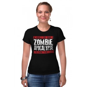 Женская футболка стрэйч с принтом Zombie Apocalypse в Курске,  |  | 