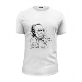 Мужская футболка Premium с принтом Чарльз Буковски(Charles Bukowski) в Курске, Белый, черный, серый меланж, голубой: 100% хлопок, плотность 160 гр. Остальные цвета: 92% хлопок, 8% лайкра, плотность 170-180гр. |  | 