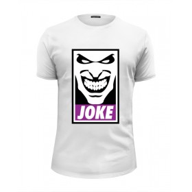 Мужская футболка Premium с принтом Джокер (Joke) в Курске, Белый, черный, серый меланж, голубой: 100% хлопок, плотность 160 гр. Остальные цвета: 92% хлопок, 8% лайкра, плотность 170-180гр. |  | 
