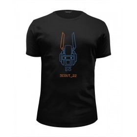 Мужская футболка Premium с принтом Робот по имени Чаппи в Курске, Белый, черный, серый меланж, голубой: 100% хлопок, плотность 160 гр. Остальные цвета: 92% хлопок, 8% лайкра, плотность 170-180гр. |  | 