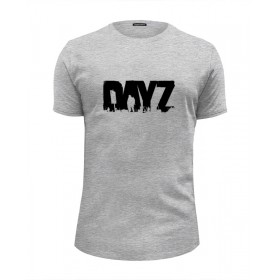 Мужская футболка Premium с принтом DayZ T-shirt в Курске, Белый, черный, серый меланж, голубой: 100% хлопок, плотность 160 гр. Остальные цвета: 92% хлопок, 8% лайкра, плотность 170-180гр. |  | 