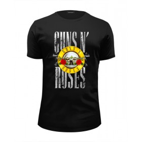 Мужская футболка Premium с принтом Guns N Roses в Курске, Белый, черный, серый меланж, голубой: 100% хлопок, плотность 160 гр. Остальные цвета: 92% хлопок, 8% лайкра, плотность 170-180гр. |  | 