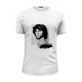 Мужская футболка Premium с принтом Jim Morrison в Курске, Белый, черный, серый меланж, голубой: 100% хлопок, плотность 160 гр. Остальные цвета: 92% хлопок, 8% лайкра, плотность 170-180гр. |  | 