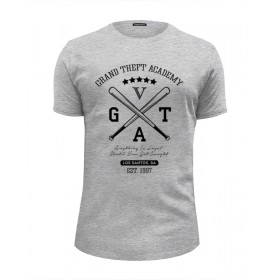 Мужская футболка Premium с принтом GTA в Курске, Белый, черный, серый меланж, голубой: 100% хлопок, плотность 160 гр. Остальные цвета: 92% хлопок, 8% лайкра, плотность 170-180гр. |  | 