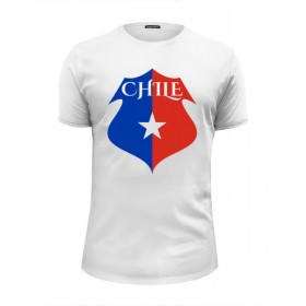 Мужская футболка Premium с принтом Сборная Чили по футболу в Курске, Белый, черный, серый меланж, голубой: 100% хлопок, плотность 160 гр. Остальные цвета: 92% хлопок, 8% лайкра, плотность 170-180гр. |  | 