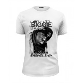 Мужская футболка Premium с принтом Notorious B.I.G. (Biggie Smalls) Hip Hop Legend в Курске, Белый, черный, серый меланж, голубой: 100% хлопок, плотность 160 гр. Остальные цвета: 92% хлопок, 8% лайкра, плотность 170-180гр. |  | 