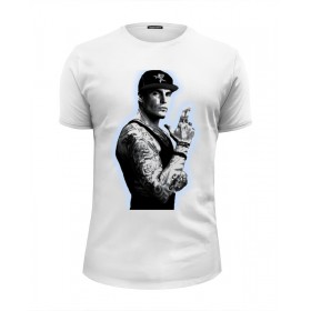 Мужская футболка Premium с принтом Vanilla Ice в Курске, Белый, черный, серый меланж, голубой: 100% хлопок, плотность 160 гр. Остальные цвета: 92% хлопок, 8% лайкра, плотность 170-180гр. |  | 