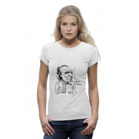 Женская футболка Premium с принтом Чарльз Буковски(Charles Bukowski) в Курске,  |  | 