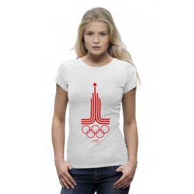 Женская футболка Premium с принтом Олимпиада 80 в Курске,  |  | Тематика изображения на принте: 