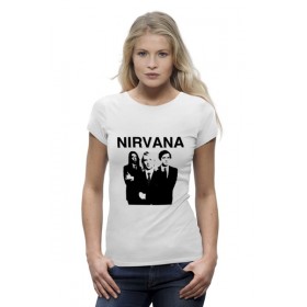 Женская футболка Premium с принтом nirvana в Курске,  |  | 