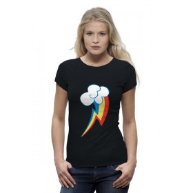 Женская футболка Premium с принтом Rainbow Dash Cutie Mark в Курске,  |  | 