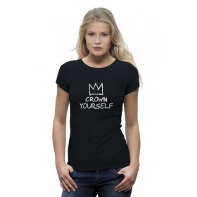 Женская футболка Premium с принтом Корона / Баския в Курске,  |  | 